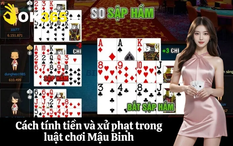 Cách tính tiền và xử phạt trong luật chơi Mậu Binh